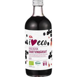 ICA I love eco Svartvinbärssaft 0,5l KRAV