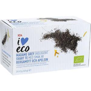 ICA I love eco Madame grey Svart te med bergamott & apelsin Ekologisk 20-p