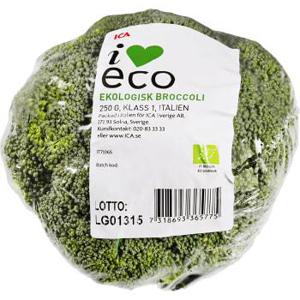ICA I love eco Broccoli Ekologisk 250g Klass 1