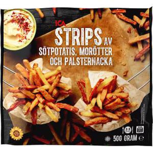 ICA Strips Sötpotatis Morötter och Palsternacka 500g