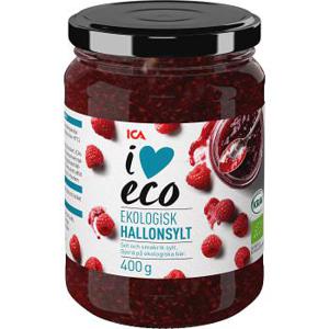 ICA I love eco Hallonsylt 400g KRAV