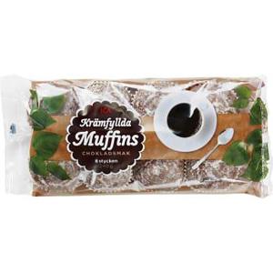 ICA Chokladmuffins Krämfyllda 8-pack 240g