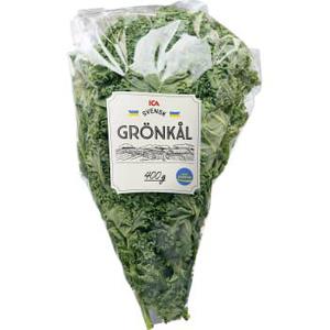ICA Grönkålsblad Påse 400g