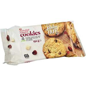 ICA Cookie Tranbär & Vit Choklad Glutenfri 150g