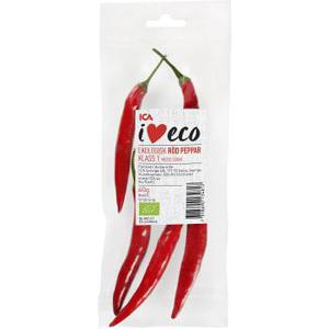 ICA I love eco Röd peppar Ekologisk 40g